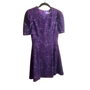 She+Sky Purple Sparkle Mini Dress Sequins Cocktail